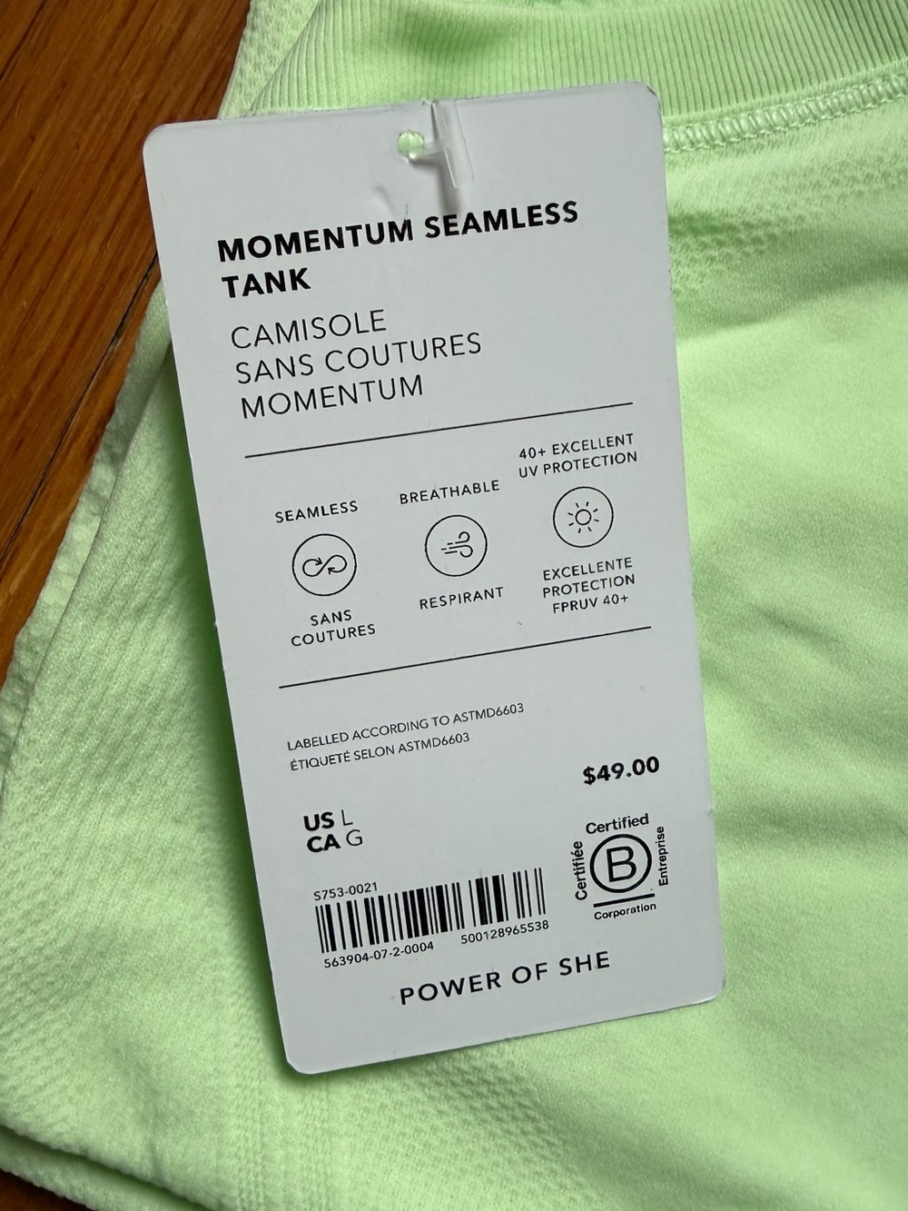 NWT Athleta Women's Momentum Seamless Tank - Picture 2 of 4